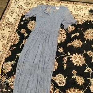 Grey Lace Maxi Dress